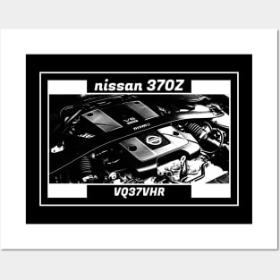NISSAN 370Z NISMO ENGINE (Black Version) Posters and Art